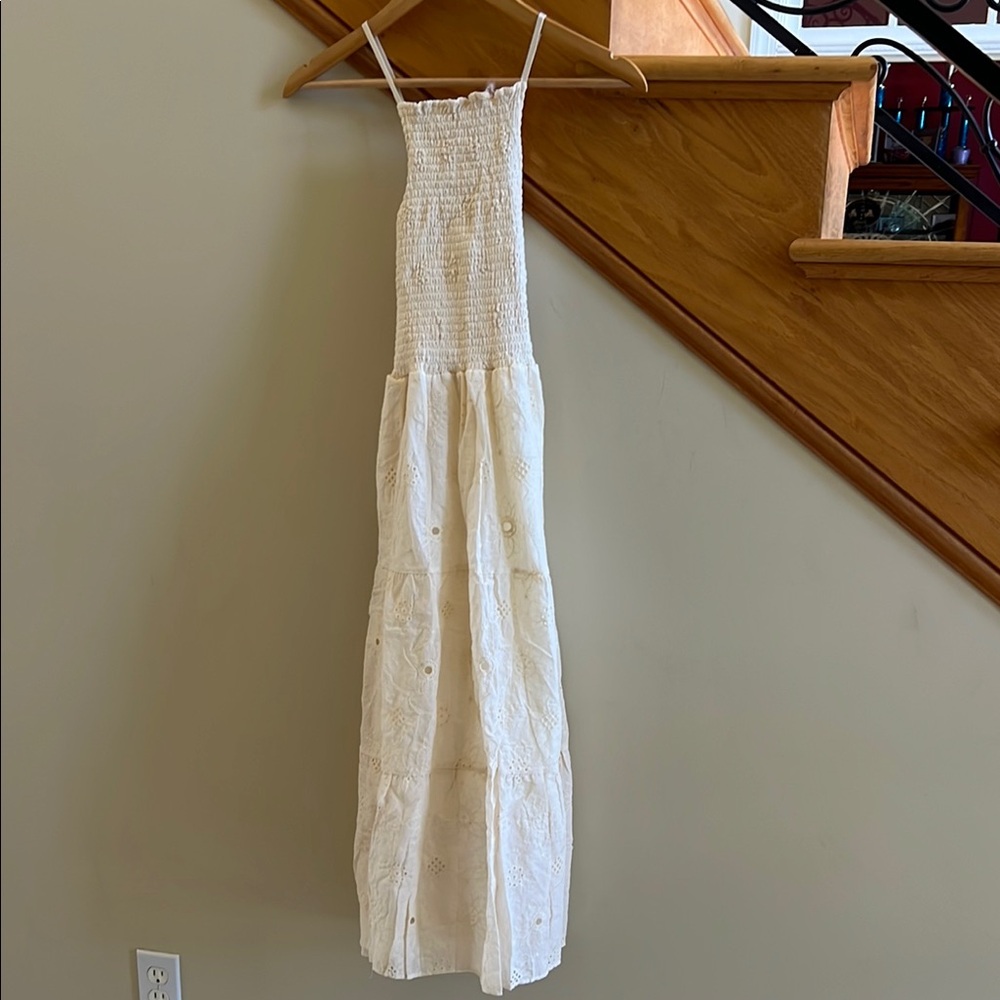 Eunice Elegant White Maxi Dress Size Small New